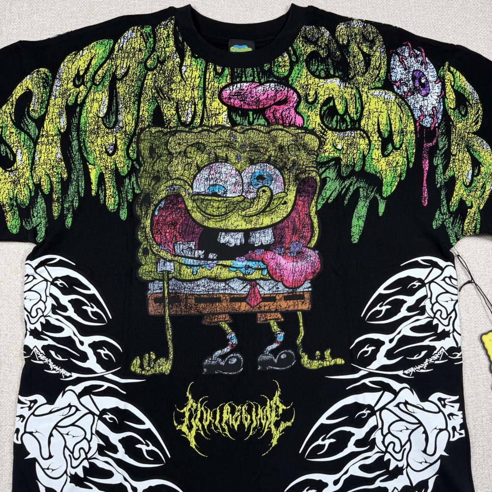 SpongeBob x Civil Regime Ugly And Proud Oversized Tee Black Brand New Mens Large